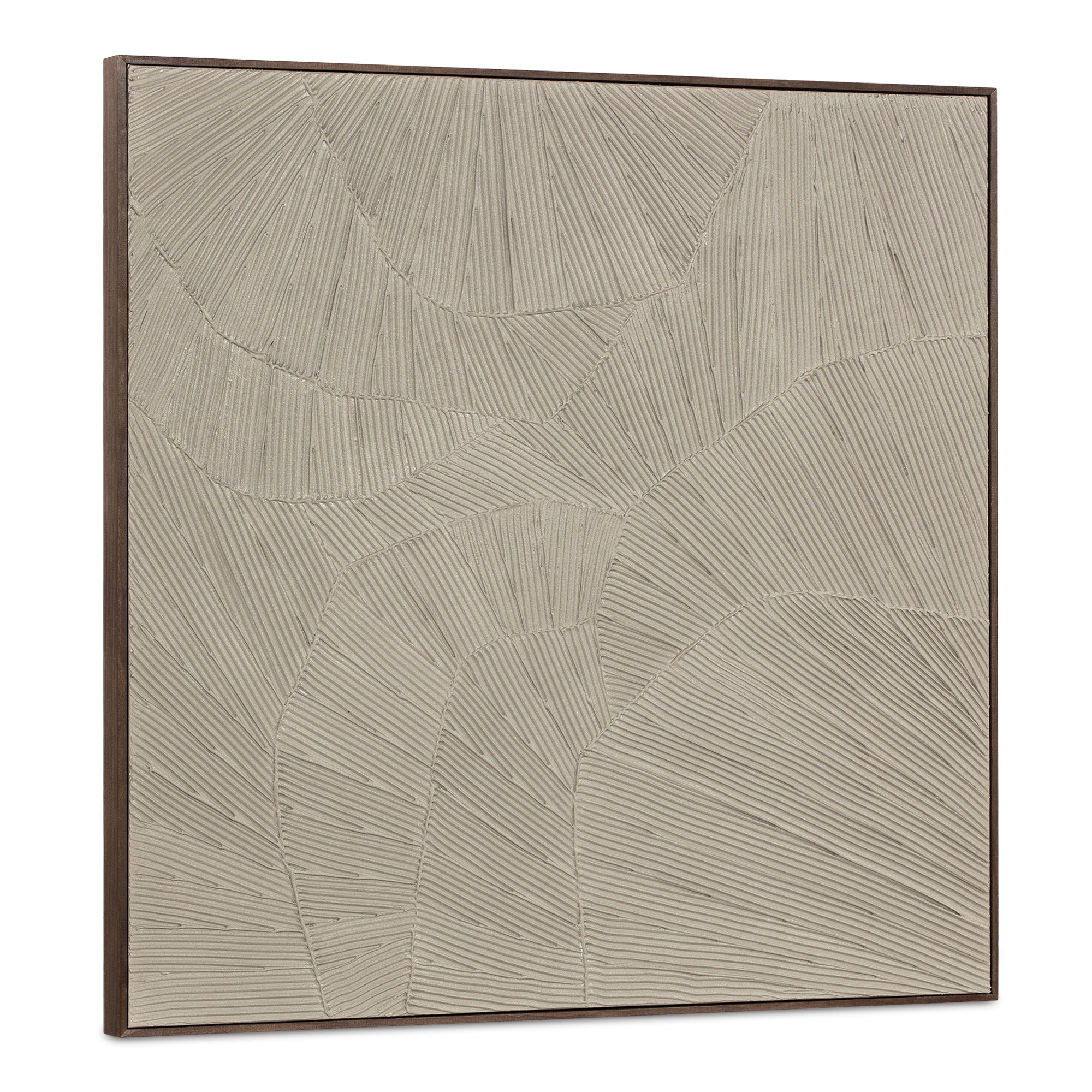 Flutter Framed Painting Cool Beige