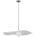 Mahalo 28" Pendant | Polished Nickel and White Glass | Matte White Shade
