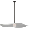 Mahalo 40" Pendant | Bronze and White Glass | Matte White Shade