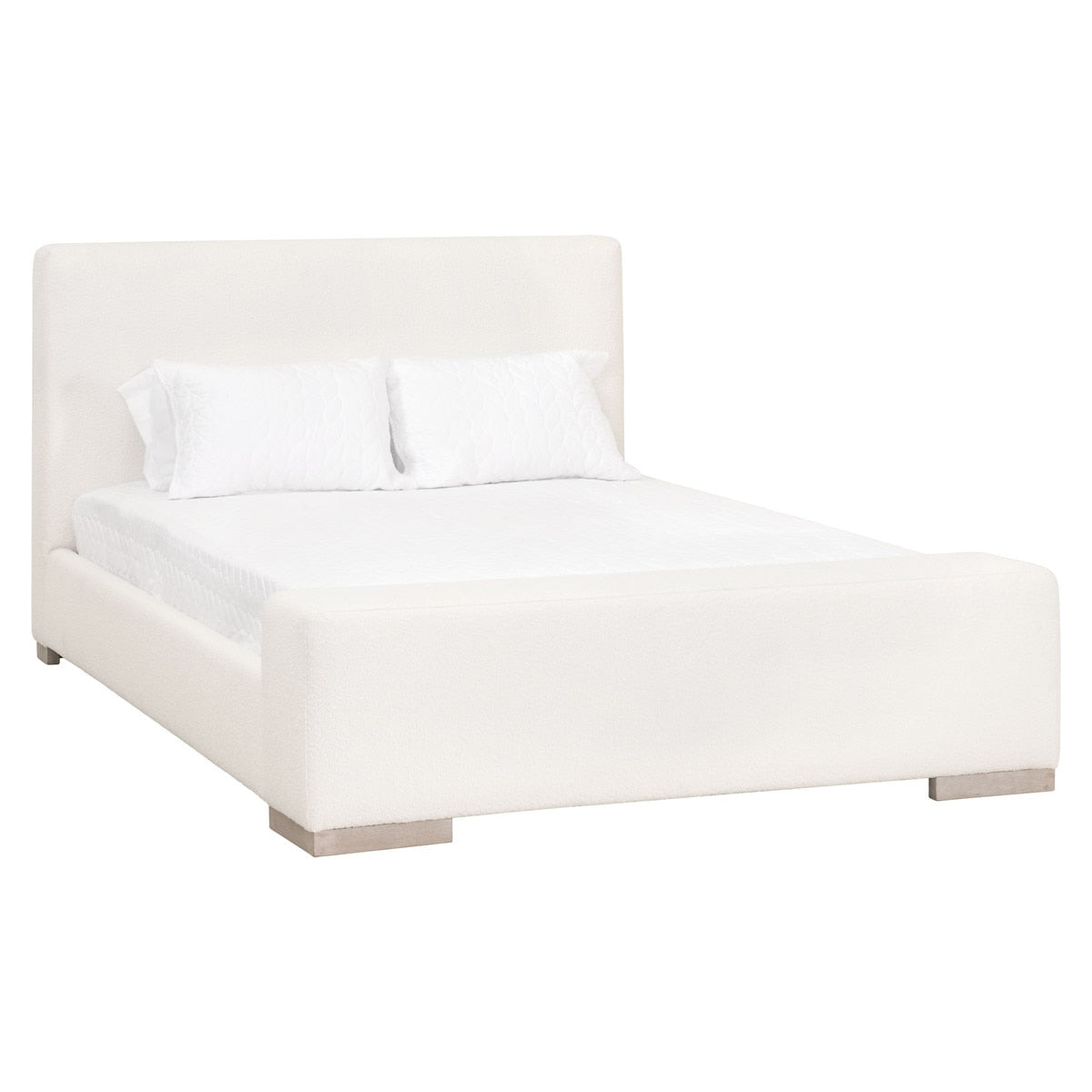 Warren Queen Bed | LiveSmart Boucle Snow