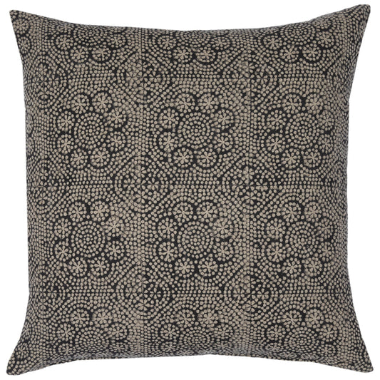 Wisteria Noir on Natural Pillow