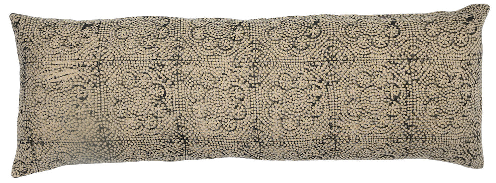 Wisteria Noir on Natural Pillow