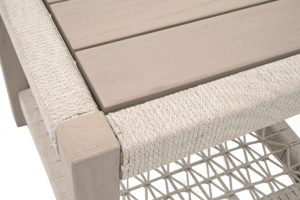 Wrap Outdoor End Table | Washed Ever Teak