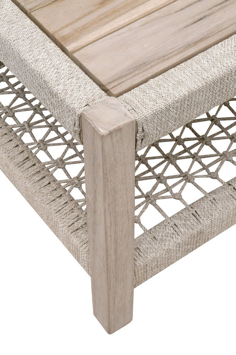Wrap Outdoor Square Coffee Table | Gray Teak