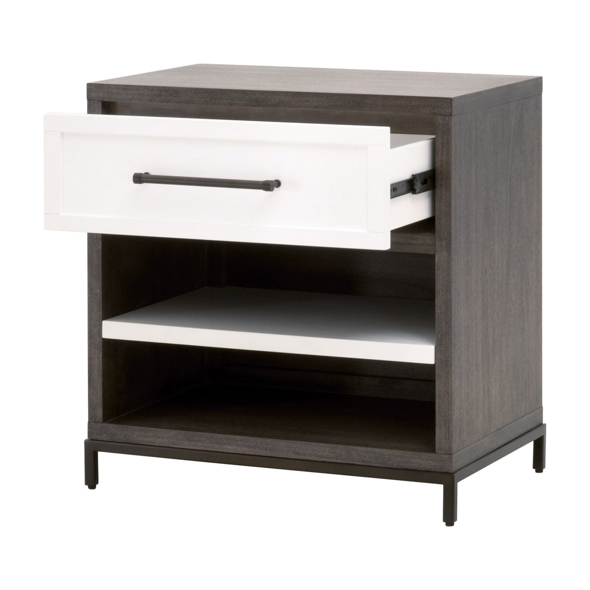 Wrenn 1-Drawer Nightstand | Burnished Brown Acacia