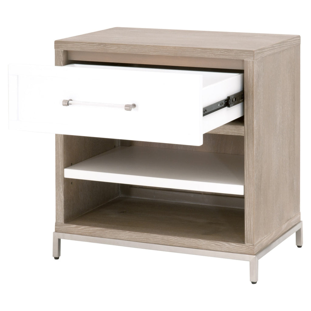 Wrenn 1-Drawer Nightstand | Natural Gray Acacia
