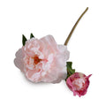 Peony Stem with Bud & Leaves, 26" -Pink