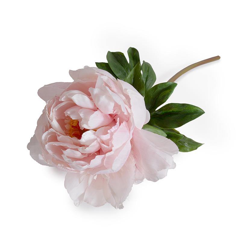 Peony Stem with Leaves, 26" -Pink
