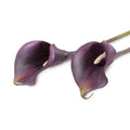 Calla Lily Stem, 30" L - White Aubergine