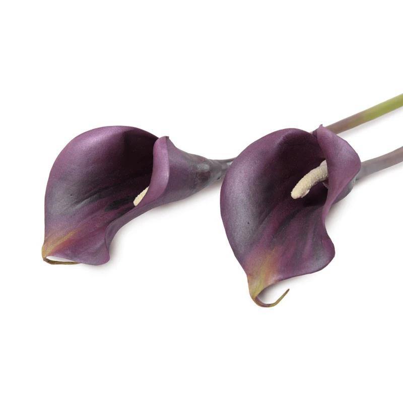Calla Lily Stem, 30" L - White Aubergine