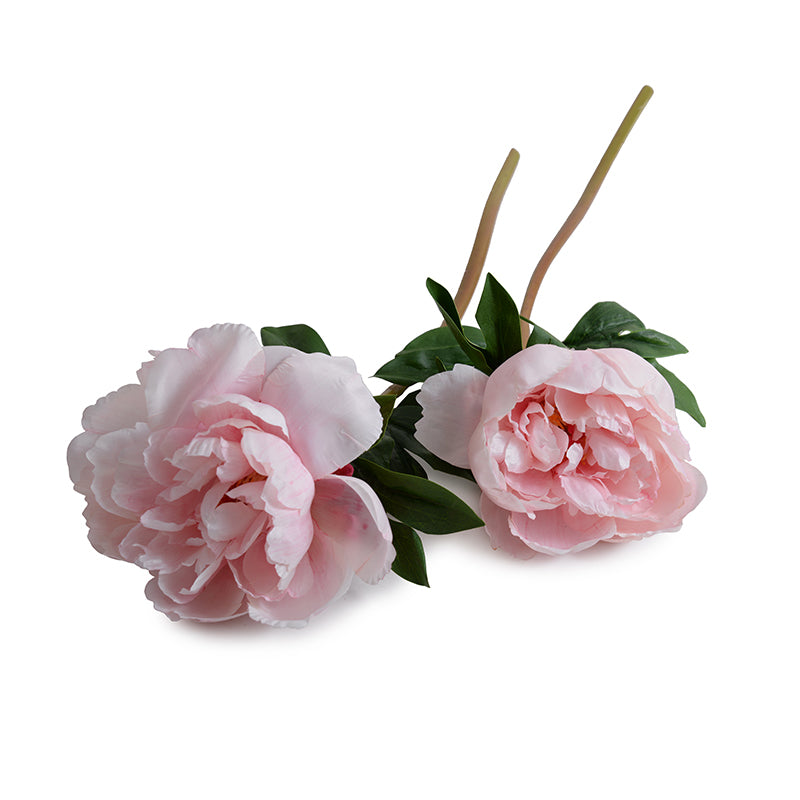 Peony Stem with Leaves, 21" -Pink