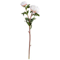 Peony Stem with Bud & Leaves, 32" -White