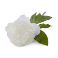 Peony Stem with Leaves, 18" -White