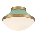 Xander 12.25'' Vibrant Gold + Green Flush Mount