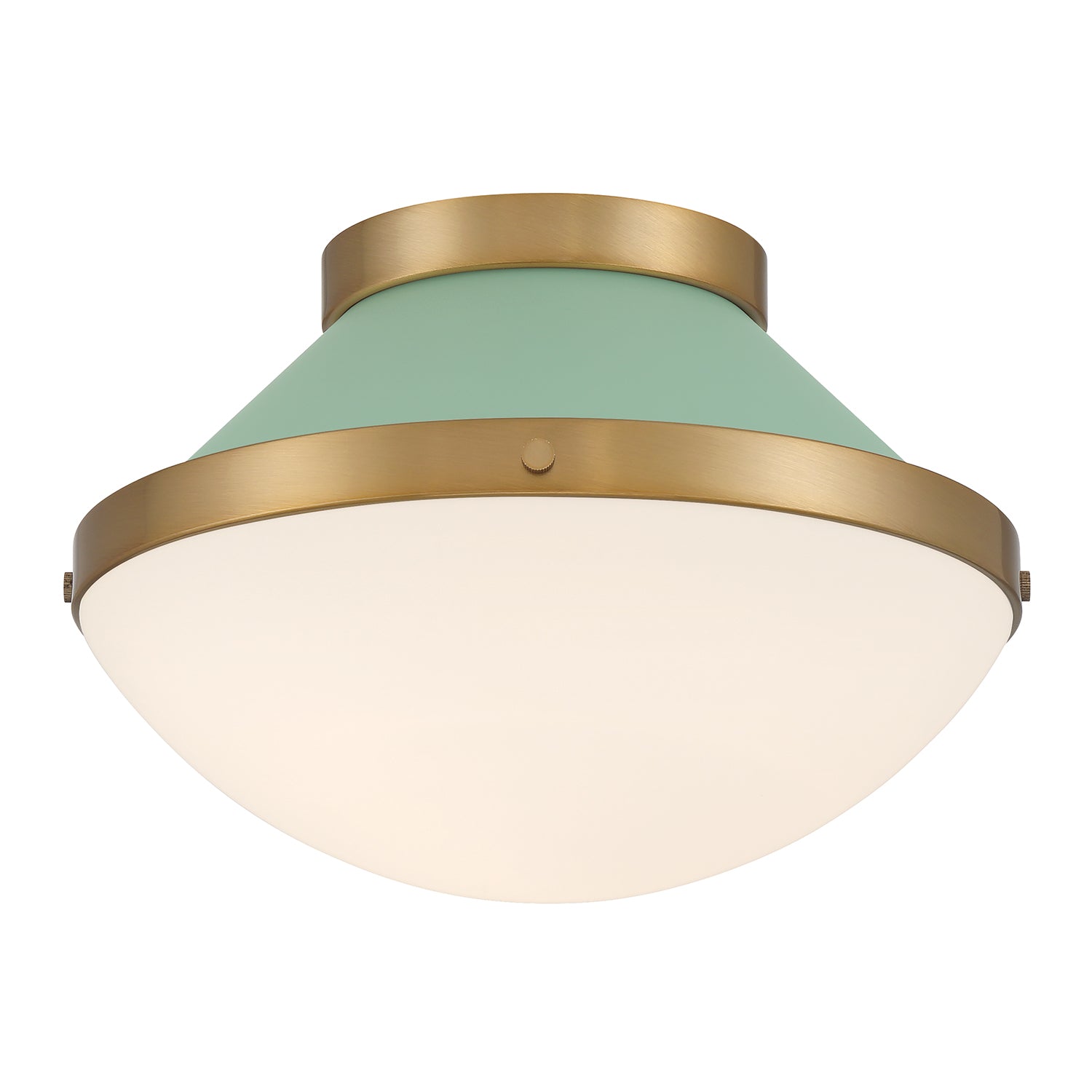 Xander 12.25'' Vibrant Gold + Green Flush Mount