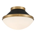 Xander 12.25'' Vibrant Gold + Matte Black Flush Mount