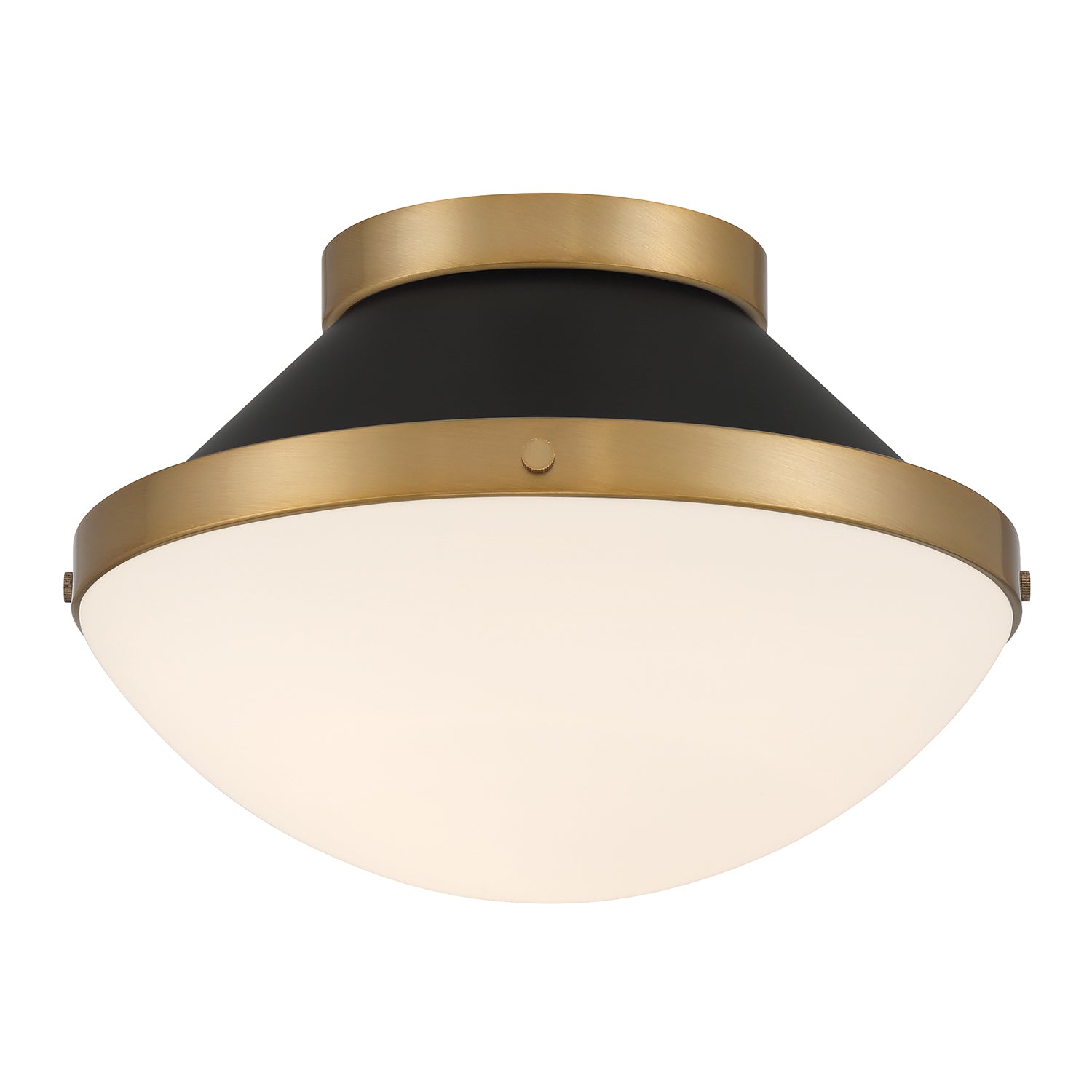 Xander 12.25'' Vibrant Gold + Matte Black Flush Mount