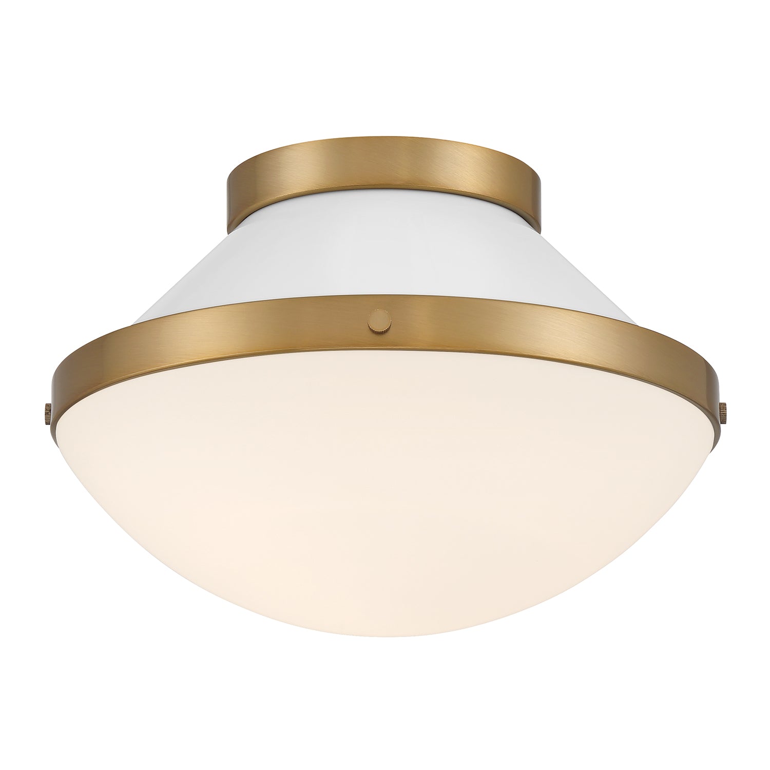 Xander 12.25'' Vibrant Gold + White Flush Mount