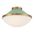 Xander 16.25'' Vibrant Gold + Green Flush Mount