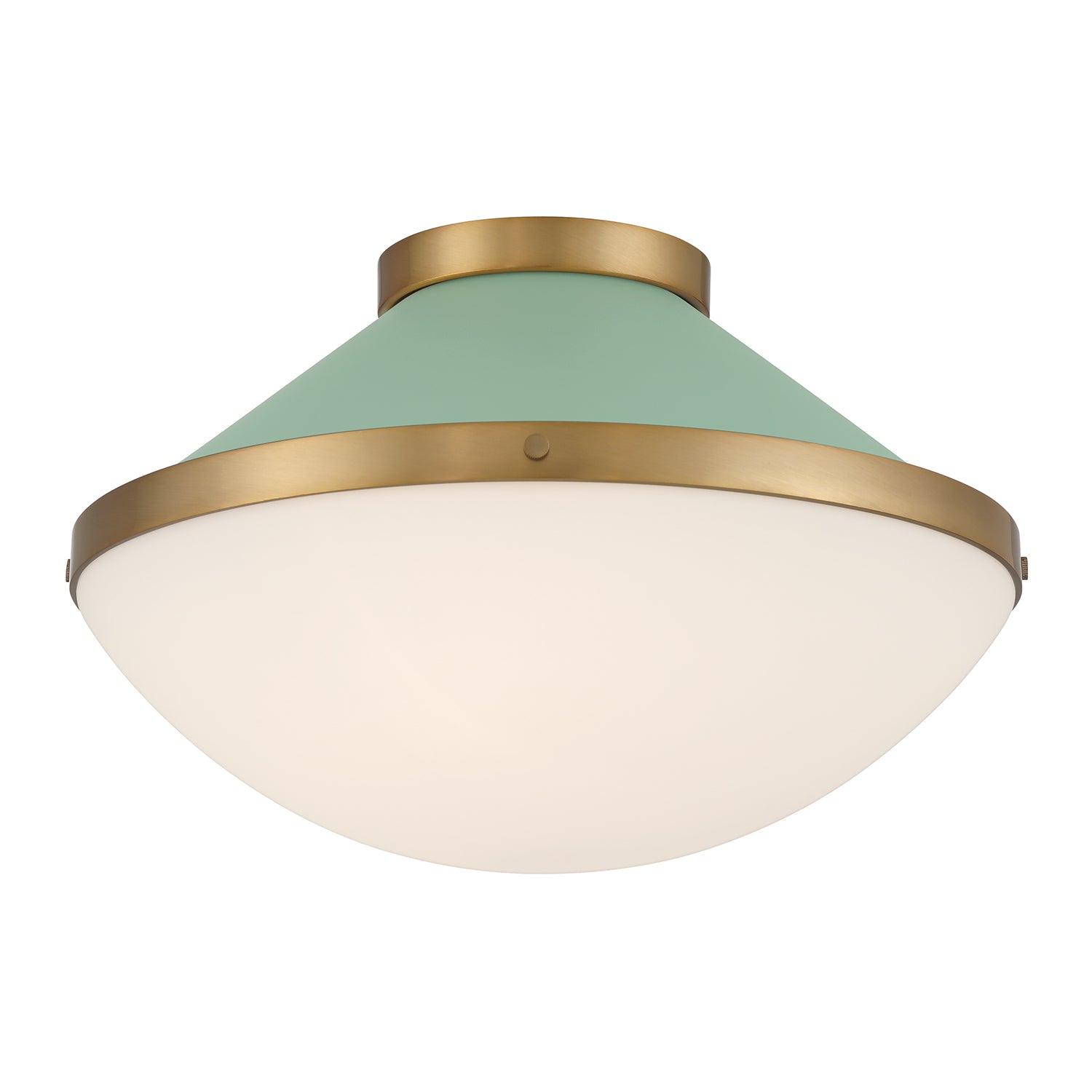 Xander 16.25'' Vibrant Gold + Green Flush Mount