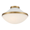 Xander 16.25'' Vibrant Gold + White Flush Mount