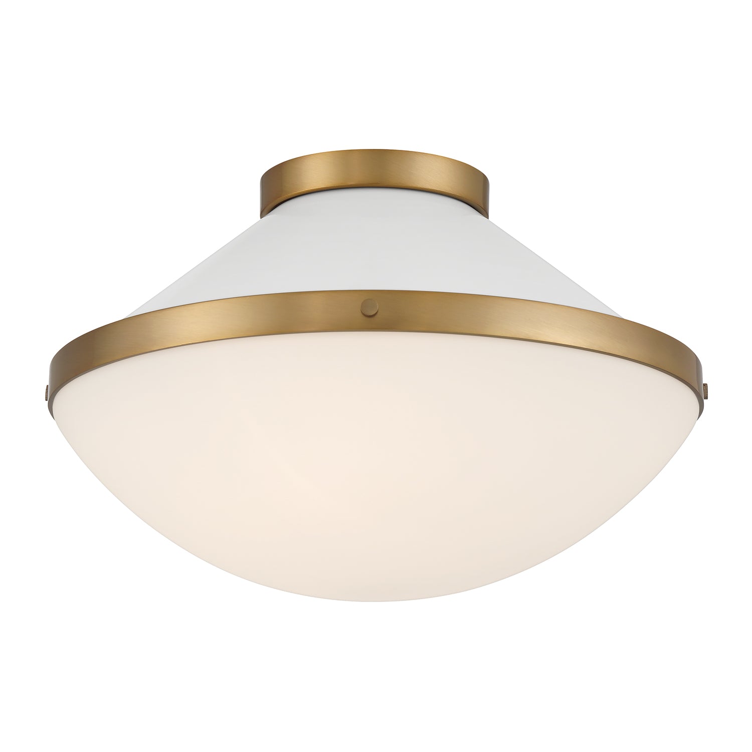 Xander 16.25'' Vibrant Gold + White Flush Mount