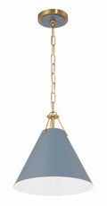Xavier 12'' Vibrant Gold + Blue Pendant