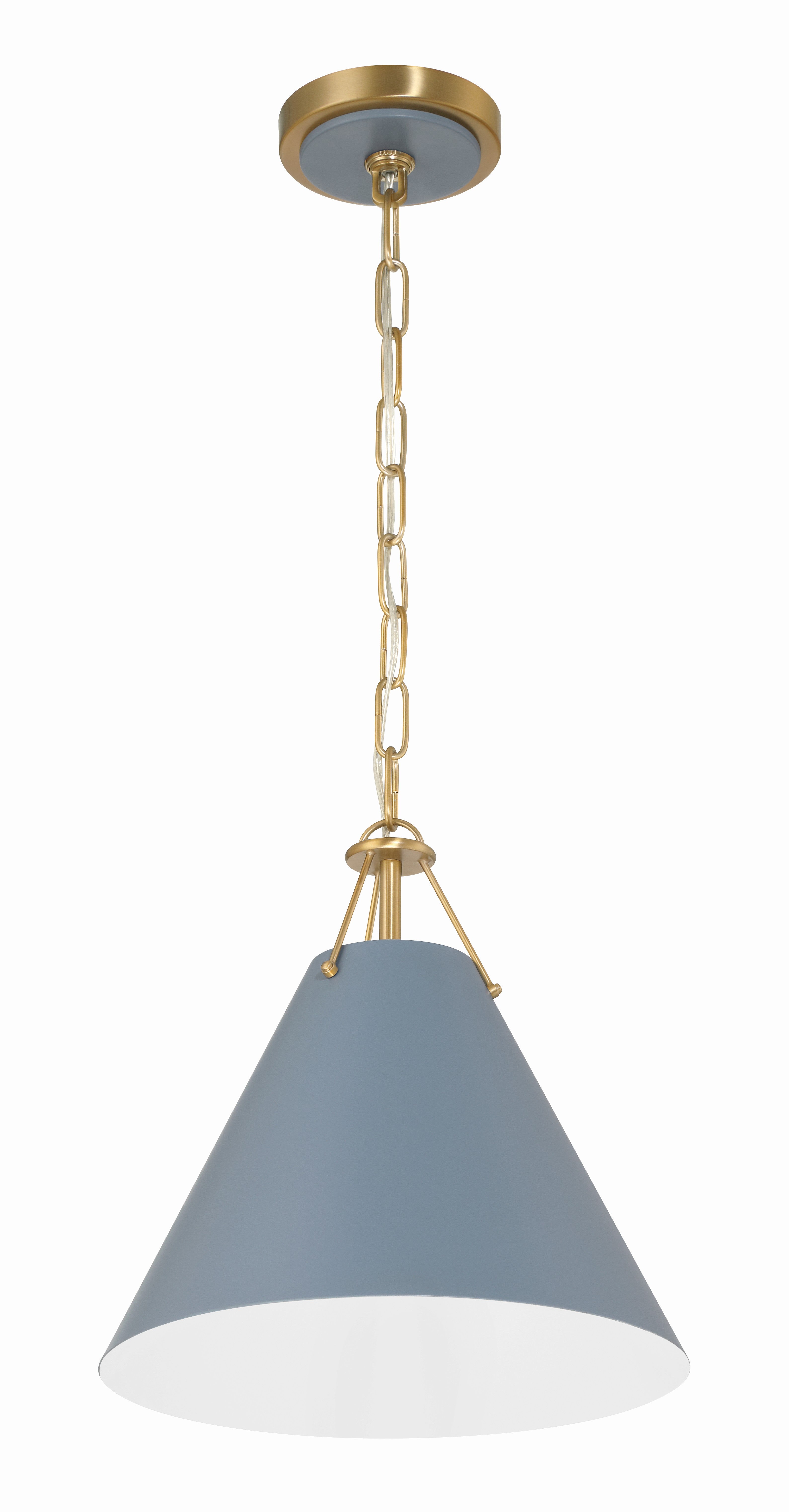 Xavier 12'' Vibrant Gold + Blue Pendant