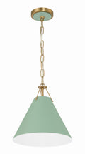 Xavier 12'' Vibrant Gold + Green Pendant