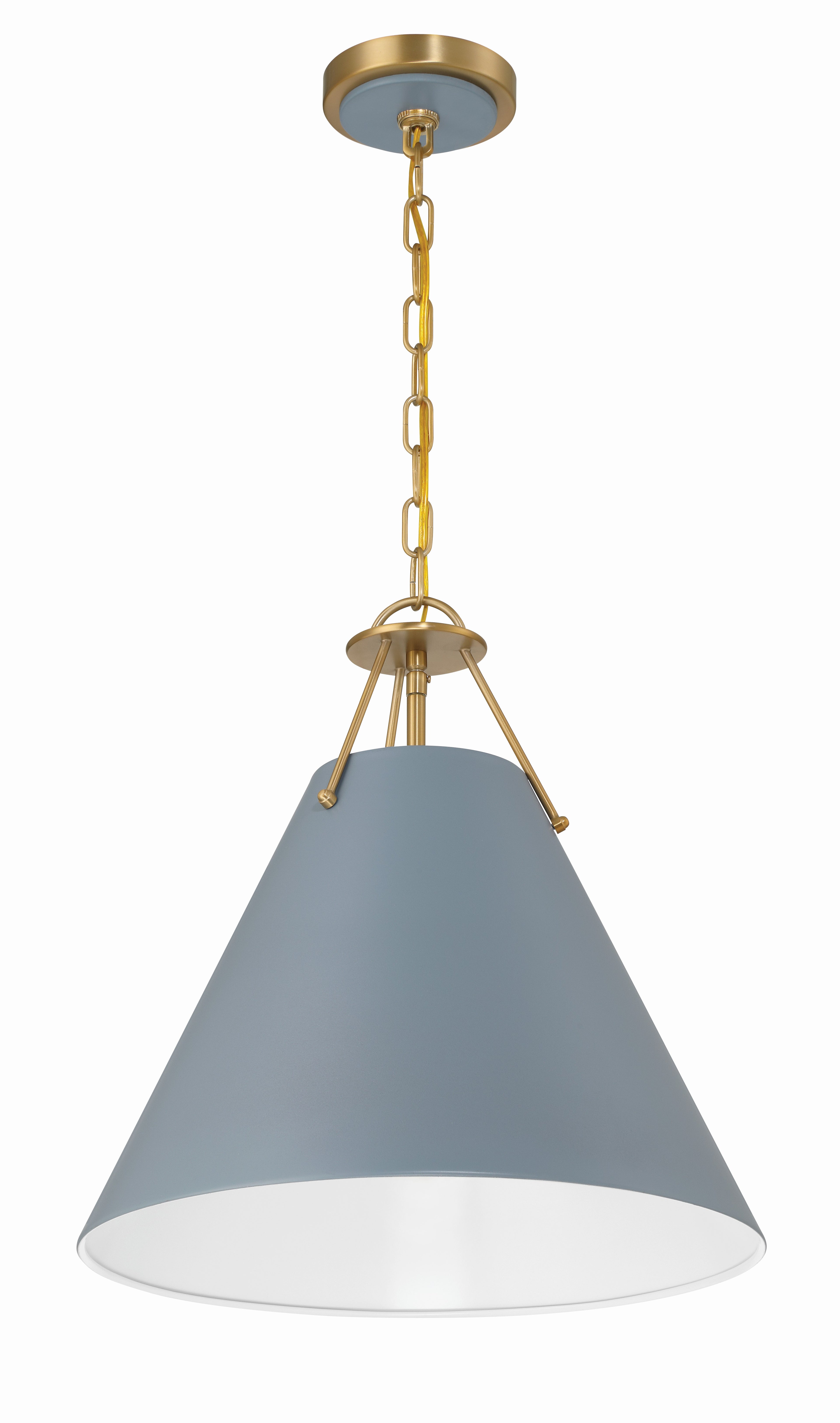 Xavier 16'' Vibrant Gold + Blue Pendant