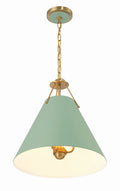 Xavier 16'' Vibrant Gold + Green Pendant