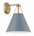 Xavier 10'' Vibrant Gold + Blue Sconce