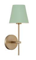 Xavier 6'' Vibrant Gold + Green Sconce