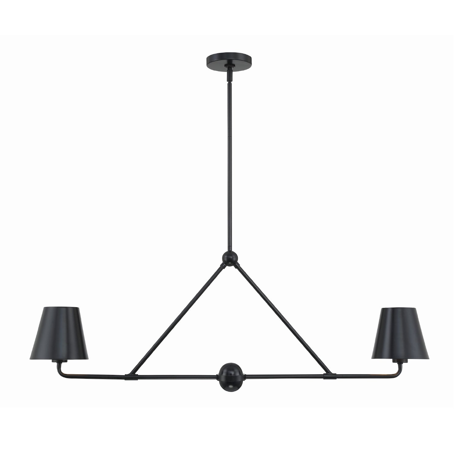Xavier 42'' Matte Black Linear Chandelier