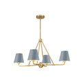 Xavier 31.75'' Vibrant Gold + Blue Chandelier