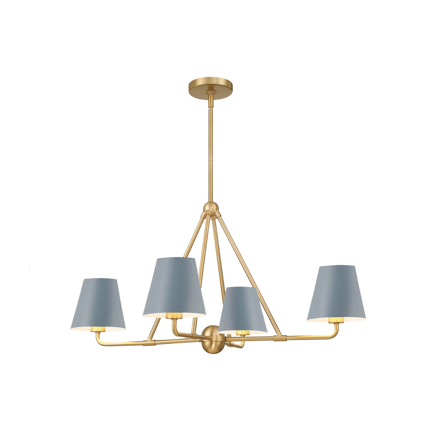 Xavier 31.75'' Vibrant Gold + Blue Chandelier