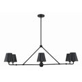 Xavier 46'' Matte Black Linear Chandelier