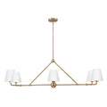 Xavier 46'' Vibrant Gold + White Linear Chandelier