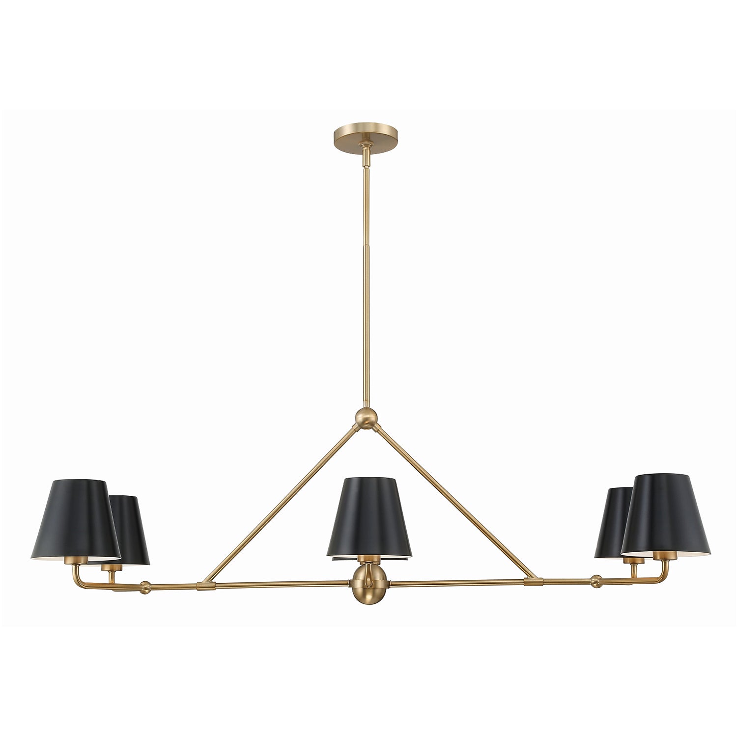 Xavier 46'' Vibrant Gold Linear Chandelier