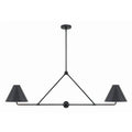 Xavier 54'' Matte Black Linear Chandelier