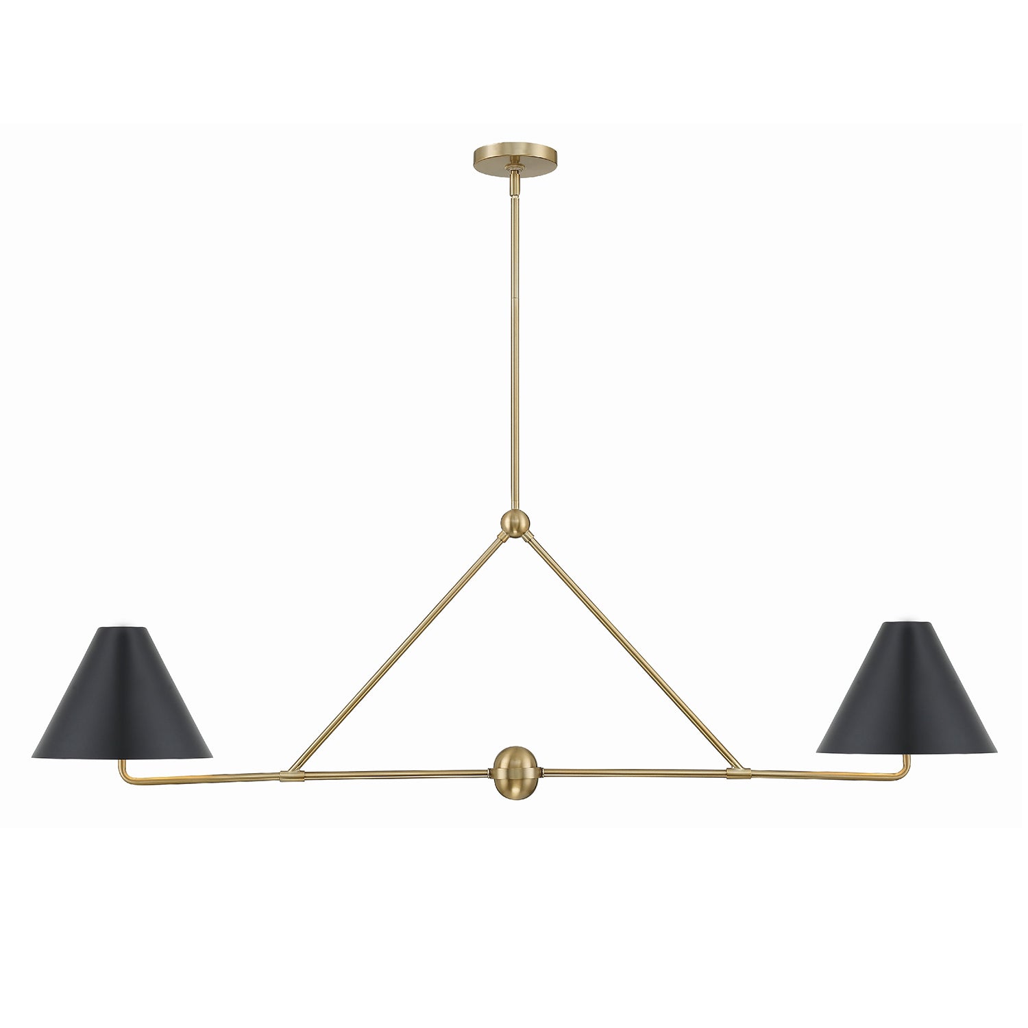 Xavier 54'' Vibrant Gold Linear Chandelier