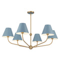 Xavier 40'' Vibrant Gold + Blue Chandelier
