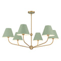 Xavier 40'' Vibrant Gold + Green Chandelier