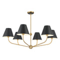 Xavier 40'' Vibrant Gold + Black Chandelier
