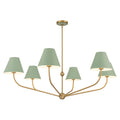 Xavier 48'' Vibrant Gold + Green Chandelier