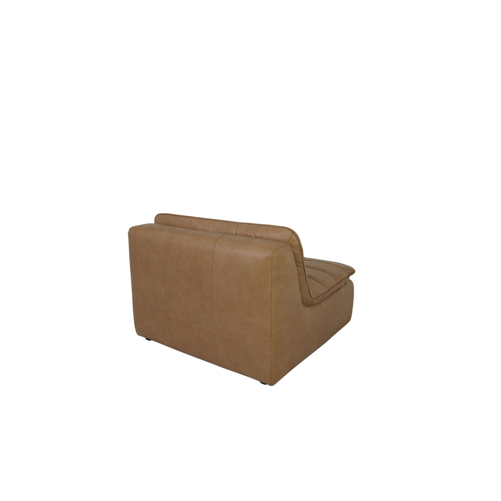 Lino Slipper Chair Tan Leather
