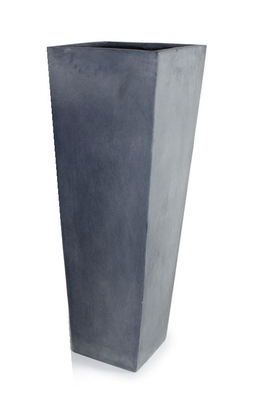 Fiberglass Tapered Column Planter w/ Lead Finish 15"