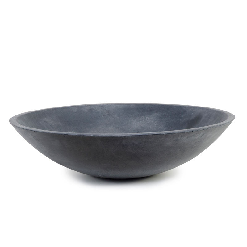Fiberglass Low Bowl with Lead Finish - 27"D