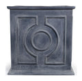 Fiberglass Decorative Cube Planter w/ Lead Finish 24"