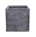 Fiberglass Cube Planter w/ Lead Finish 24"